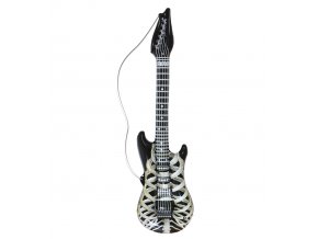 Nafukovací kytara skeleton, černobílá