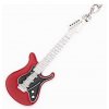 32890 privesek na klice elektricka kytara cerveny
