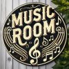 Kovová dekorace MUSIC ROOM 3