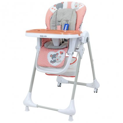 Jedálenská stolička Baby Mix Infant coral pink