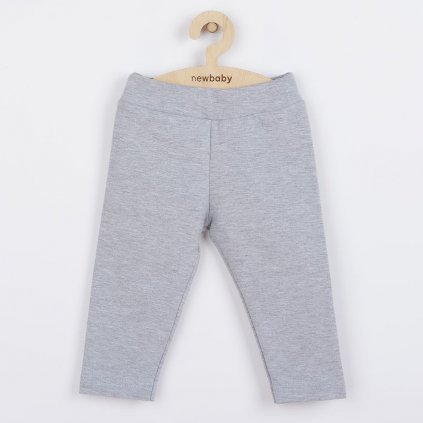 Dojčenské bavlnené legíny New Baby Leggings sivé