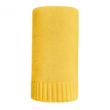 Bambusová pletená deka NEW BABY 100x80 cm žltá