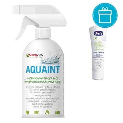 CHICCO Krém ochranný upokojujúci na detský zadoček, 100 ml + AQUAINT 500 ml