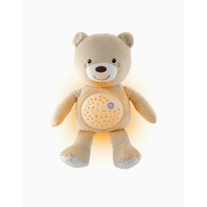 CHICCO Medvedík uspávačik s projektorom a hudbou Baby Bear First Dreams - neutral béžová 0m+