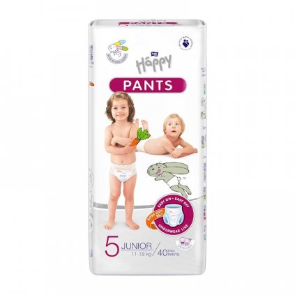 BELLA HAPPY Pants Nohavičky plienkové jednorazové 5 Junior (11-18 kg) 40 ks