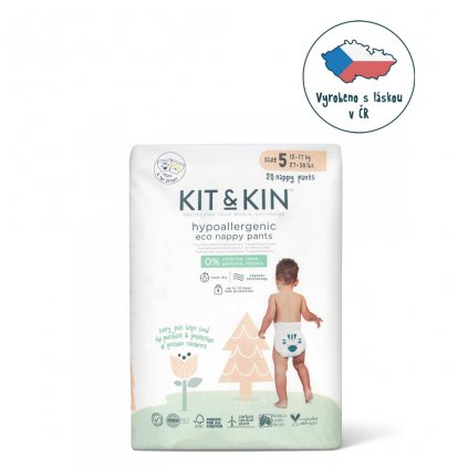 KIT & KIN ekologickej plienkové nohavičky (pull-ups), veľkosť 5 (20 ks), 12-17 kg