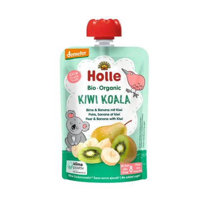 HOLLE Kiwi Koala Bio pyré hruška banán kiwi 100 g (8+)