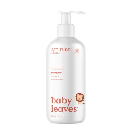 ATTITUDE Detské telové mlieko Baby leaves s vôňou hruškovej šťavy 473 ml