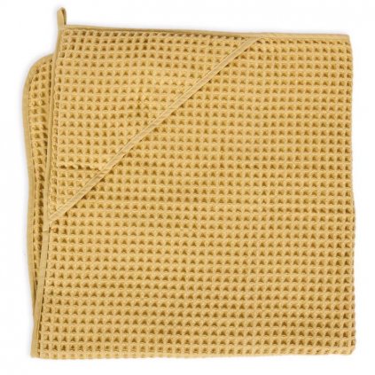 CEBA Osuška s kapucňou Froté Waffle Line 100 x 100 Cream Gold Ceba