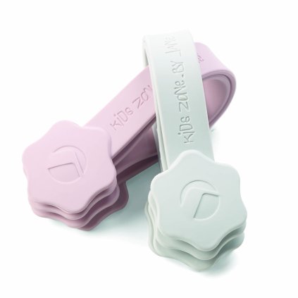 JANÉ Úchyty na kočík silikónové s magnetom Boho Pink 4 ks