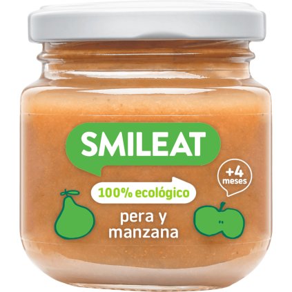 SMILEAT Organic príkrm Hruška s jablkom 130 g, 4m+