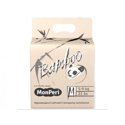 MONPERI Bamboo Plienky jednorazové eko M (5-8 kg) 21 ks