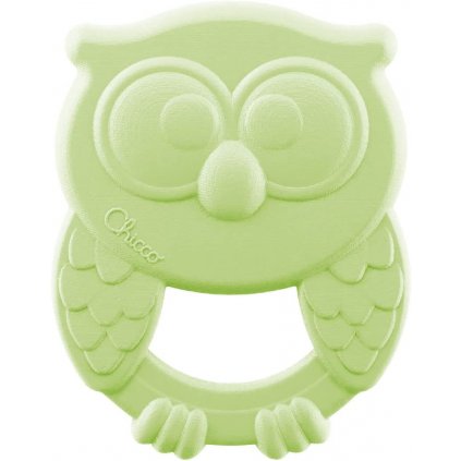CHICCO Hryzačka Eco+ Sova Owly zelená 3m+
