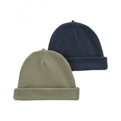 CARTER'S Čiapka Green & Navy chlapec 2ks