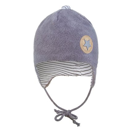LITTLE ANGEL Čiapka Mazlík Bambus Outlast® 4, 45-48 cm tm.šedá-pruh
