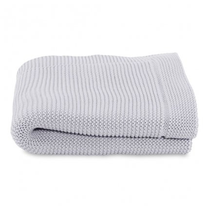 CHICCO Deka pletená Tricot Blanket Light Grey 90x70 cm