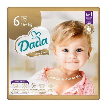 DADA Extra Care Plienky jednorazové 6 Extra Large (16 kg+) 26 ks