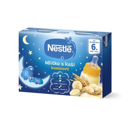 NESTLÉ Mliečko s kašou banánové (2x 200 ml)