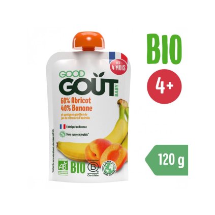 GOOD GOUT BIO Marhuľa s banánom 120 g