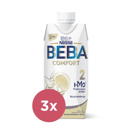 3x BEBA COMFORT HM-O 2 Mlieko pokračovacie tekuté, 500 ml