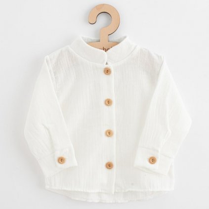 Dojčenská mušelínová košeľa New Baby Soft dress béžová