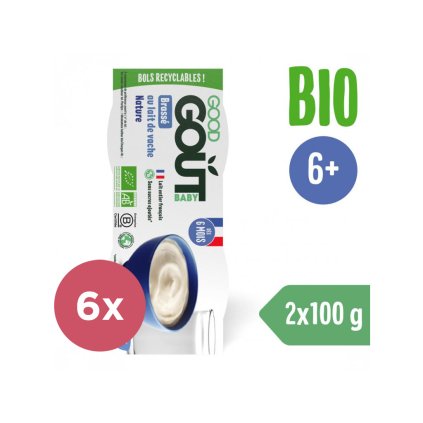 6x GOOD GOUT BIO Dezert mliečny (2x100 g), 6m+