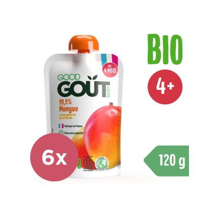 6x GOOD GOUT BIO Kapsička ovocná Mango 120 g, 4m+