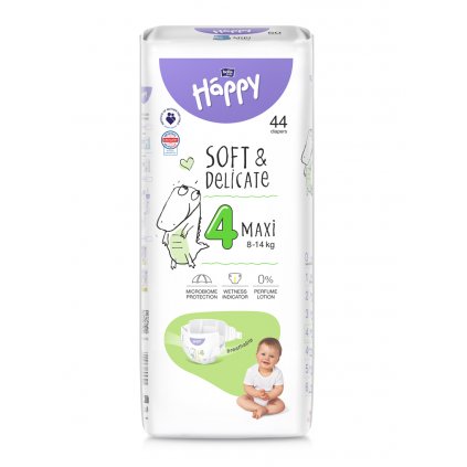 BELLA HAPPY Baby Plienky jednorazové Maxi 8-14 kg 44 ks