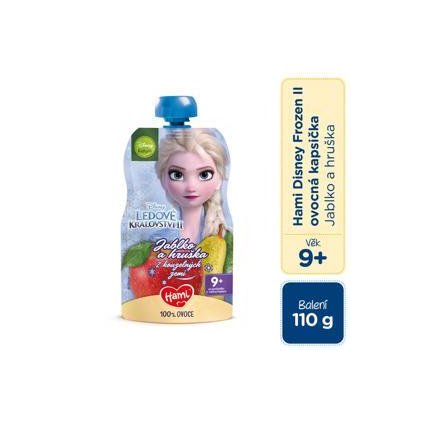 HAMI Disney Frozen Elsa ovocná kapsička Jablko a Hruška 110 g, 9+