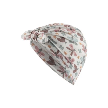 STERNTALER Čiapka turban bavlnená jarná lúka ecru dievča- 51 cm
