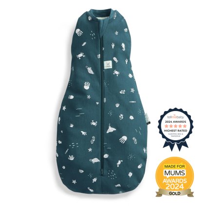 ERGOPOUCH Zavinovačka a vak na spanie 2v1 Cocoon Ocean , 8-10 kg, 0,2 tog