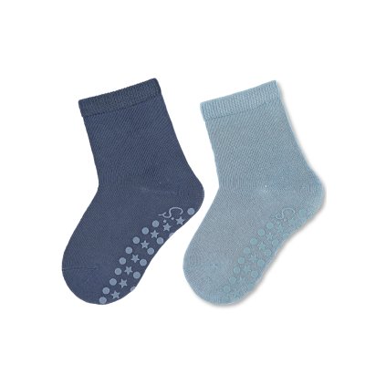 STERNTALER Ponožky protišmykové Banbusové ABS 2ks v balení modrá chlapec