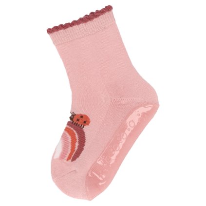 STERNTALER Ponožky protišmykové Lienka na dúhe AIR ružová dievča