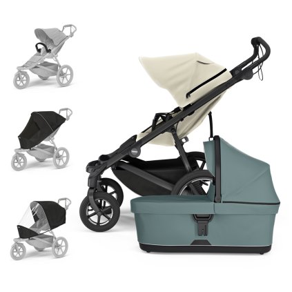 THULE Kočík Urban Glide 4-wheel Beige/Mid Blue set L