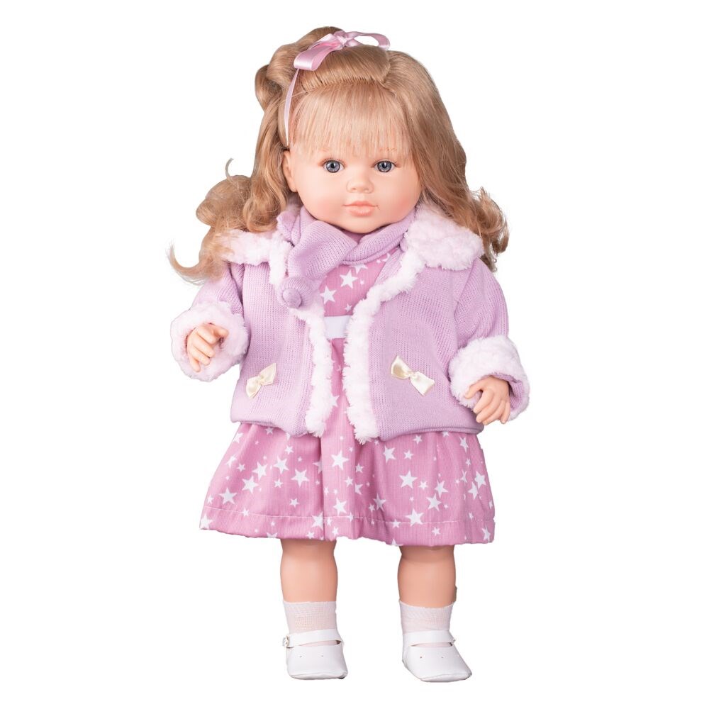 Luxusná hovoriaca detská bábika-dievčatko Berbesa Kristýna 52cm Farba: Ružová