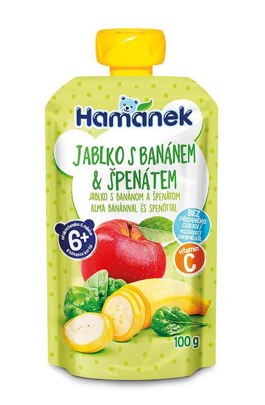 HAMANEK HAMÁNEK Kapsička Jablko, banán, špenát 100 g