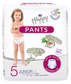 BELLAHAPPY BELLA HAPPY Pants Nohavičky plienkové jednorazové 5 Junior (11-18 kg) 22 ks