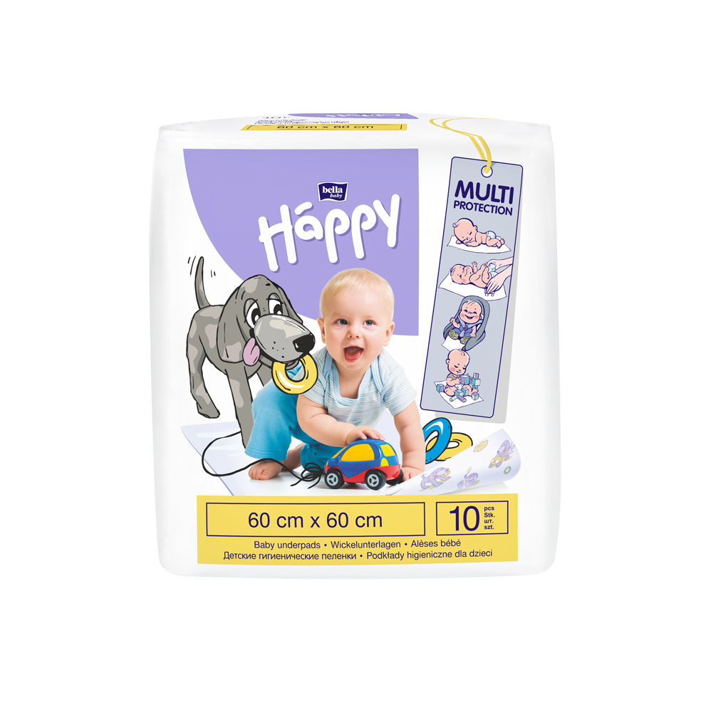 BELLAHAPPY BELLA HAPPY BABY Detské prebaľovacie podložky 60 x 60 cm (10 ks)