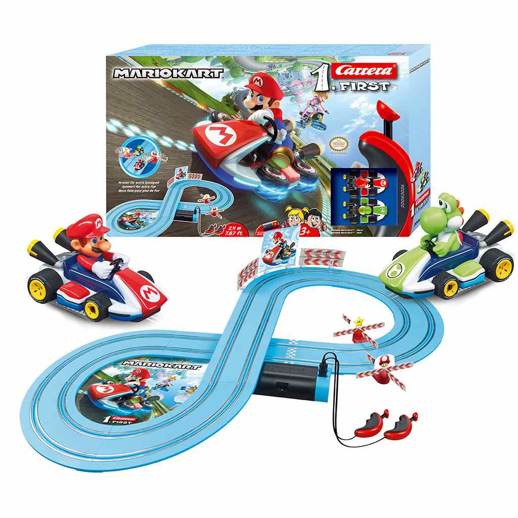 MILLY MALLY Autodráha Carrera FIRST Nintendo Mario Kart™- Mario and Yoshi 2,4 m Farba: Modrá