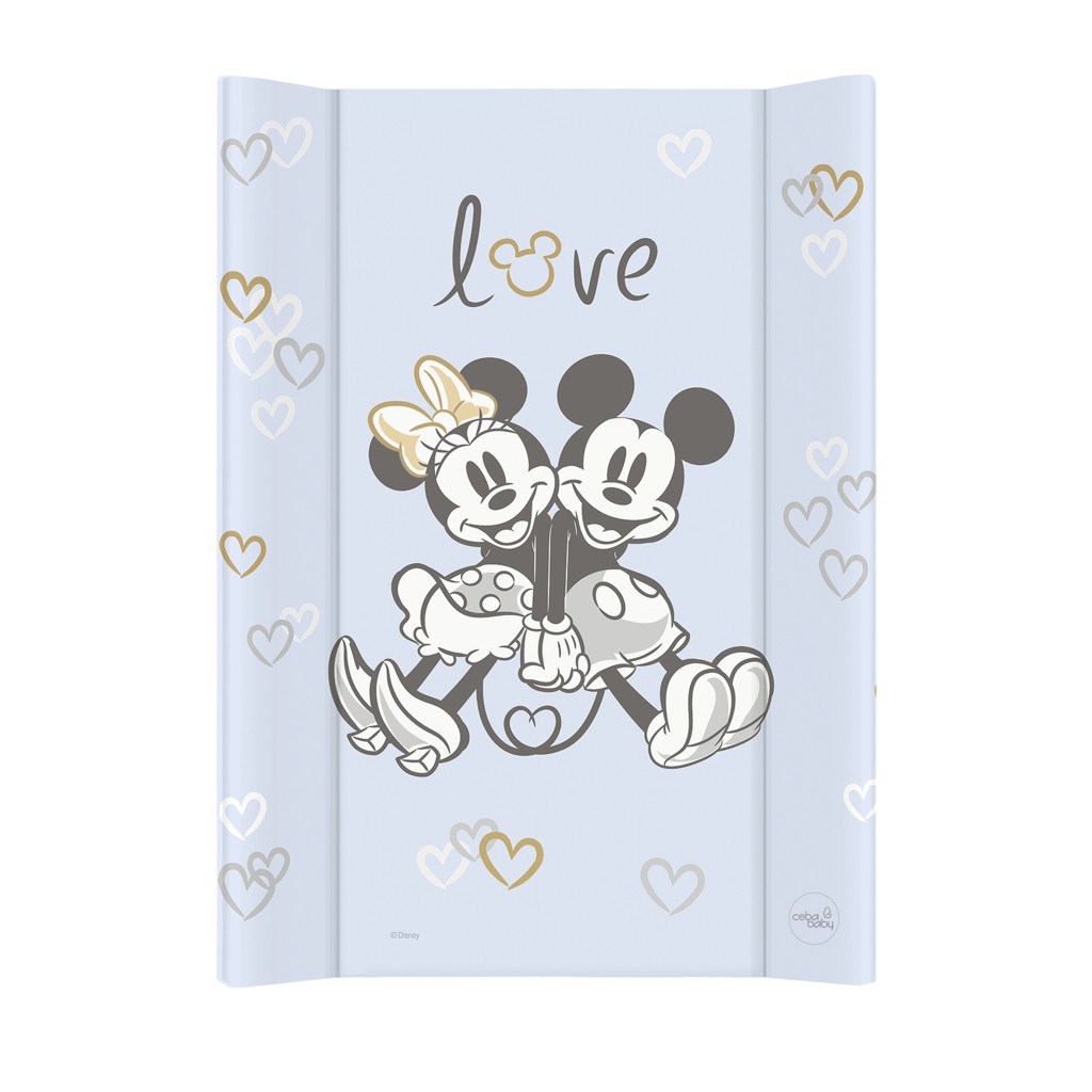 CEBA Podložka prebaľovacia s pevnou doskou COMFORT (50x70) Disney Minnie & Mickey Grey Farba: Sivá