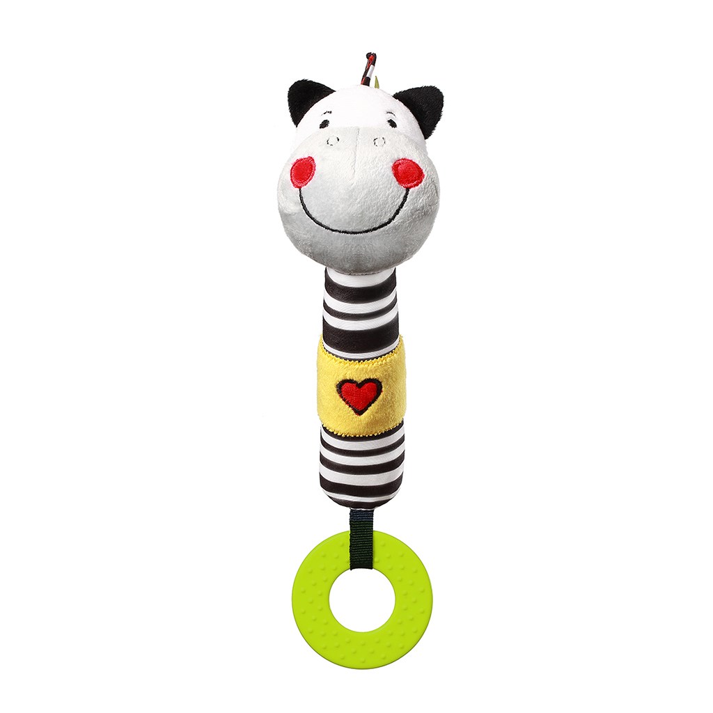 Plyšová pískacia hračka s hryzátkom Baby Ono zebra Zack Farba: Viacfarebná