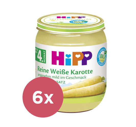 6x HiPP BIO Biela bezlepková mrkva 125 g