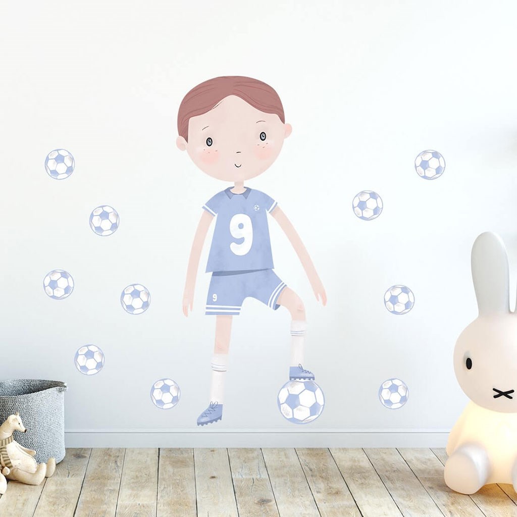 BAYO Samolepka na stenu Futbalista modrá Farba: Modrá