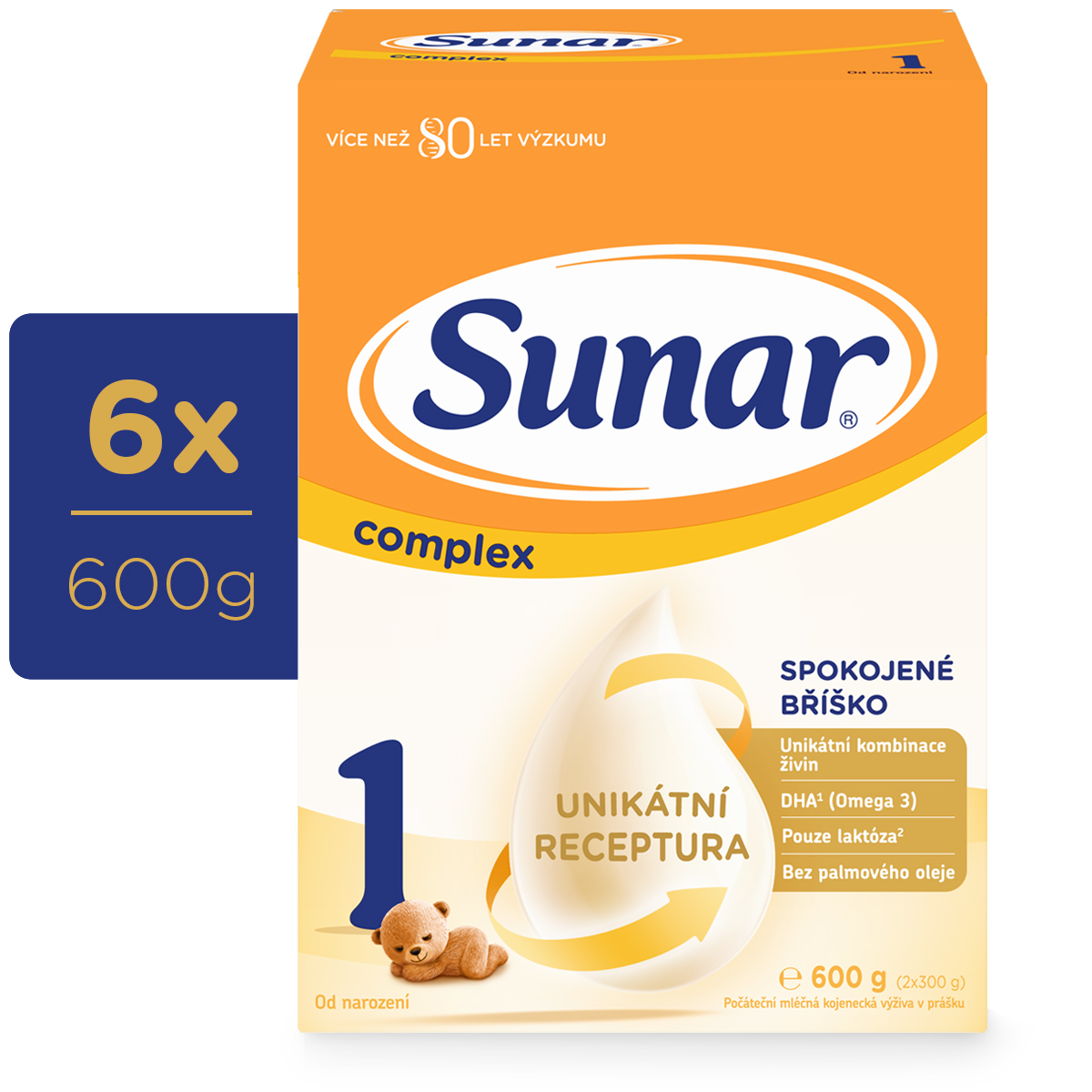 6x SUNAR Complex 1 Mlieko počiatočné 600 g