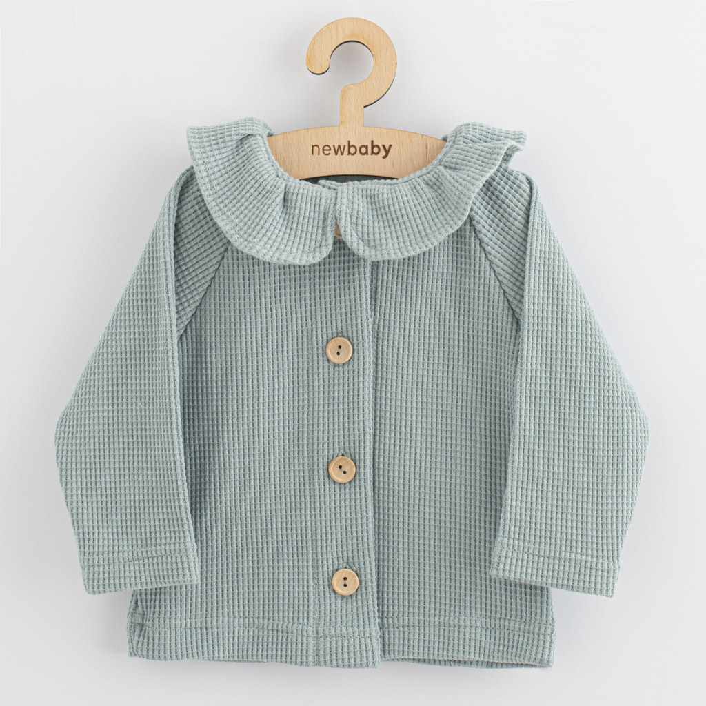 Dojčenský kabátik na gombíky New Baby Luxury clothing Laura sivý Farba: Sivá, Veľkosť: 56 (0-3m)