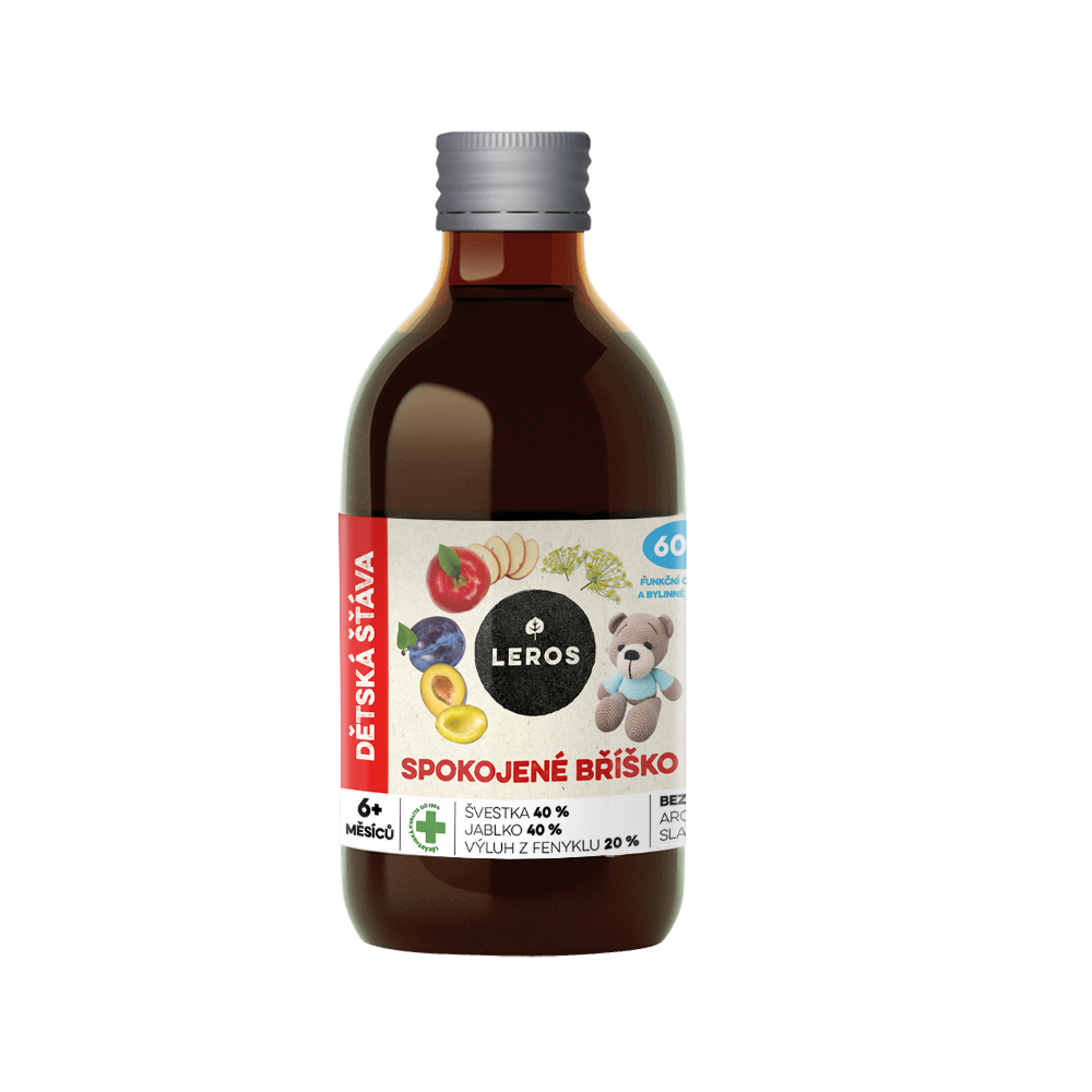 LEROSBABY LEROS Šťava detská Spokojené bruško 250ml