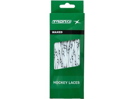 TronX White Waxed Hockey Skate Laces
