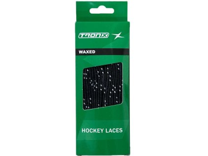 TronX Black waxed hockey skate laces