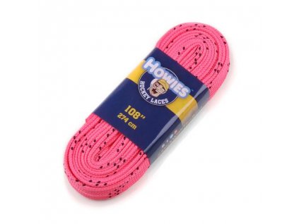 Pink cloth hockey skate laces