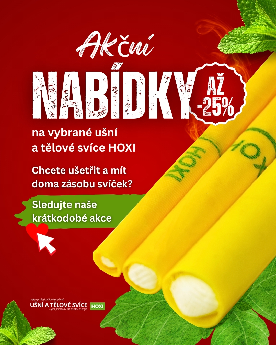 Akční nabídky na vybrané ušní a tělové svíce